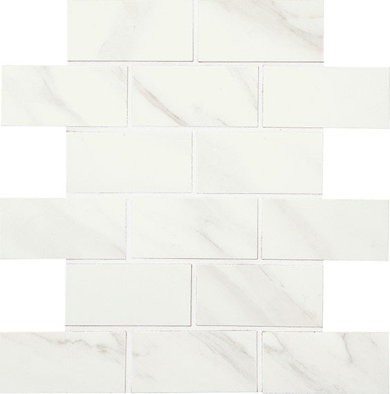 Bianco Carrara, Brick Joint, 2X4, Matte