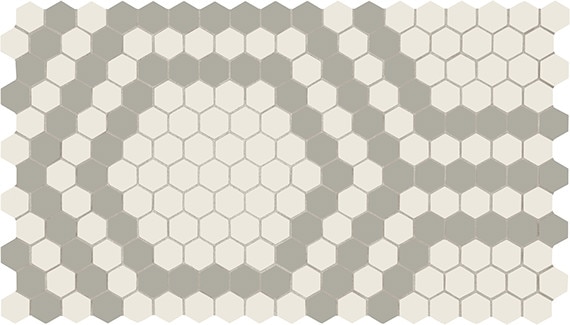 Ice White/Light Smoke Hex, Hexagon, 1X1,