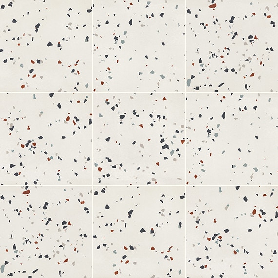 Designer White Speckle, Square, 12X12, M