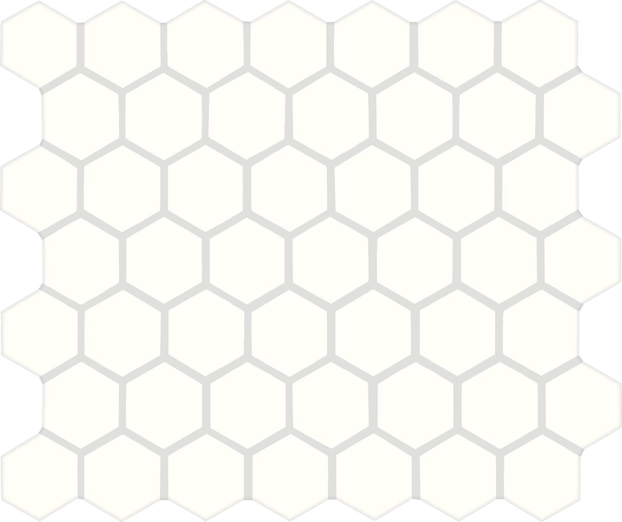 Ice White, Hexagon, 1.5, Glossy