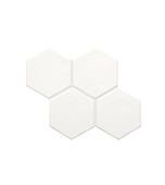 Meringue, Hexagon, 4, Undulated, Glossy