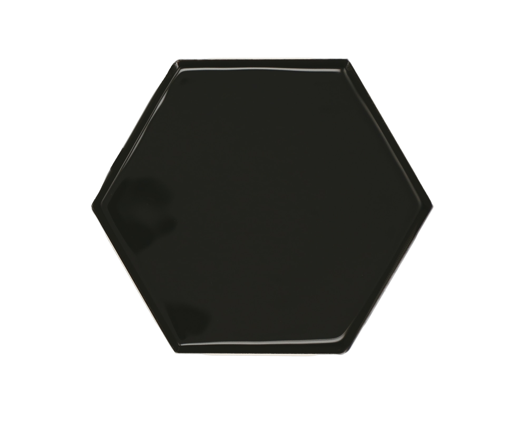 Pitch Black, Hexagon, 4, Undulated, Glos