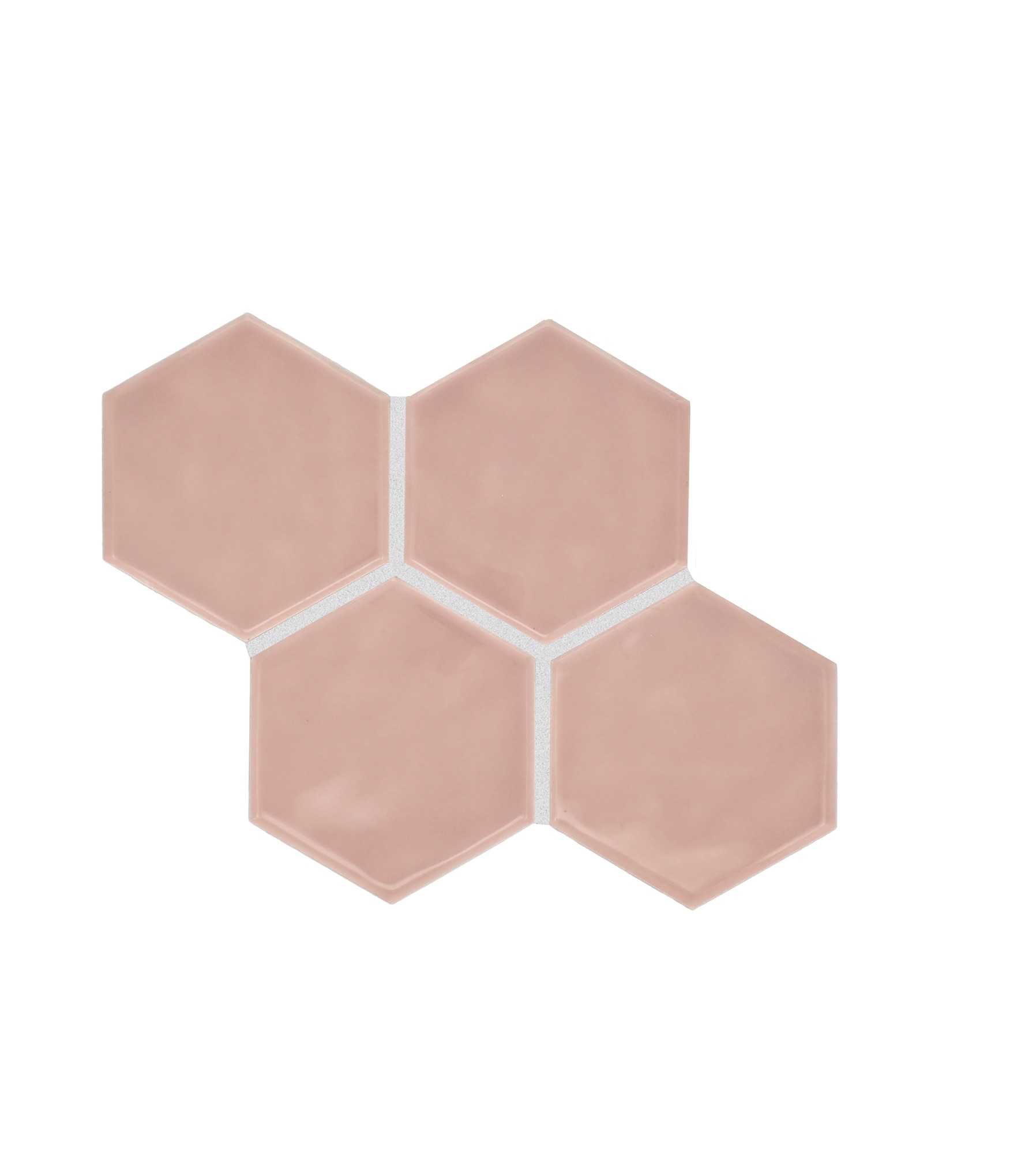 Peony, Hexagon, 4, Undulated, Glossy