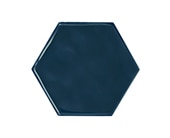 Midnight Blue, Hexagon, 4, Undulated, Gl