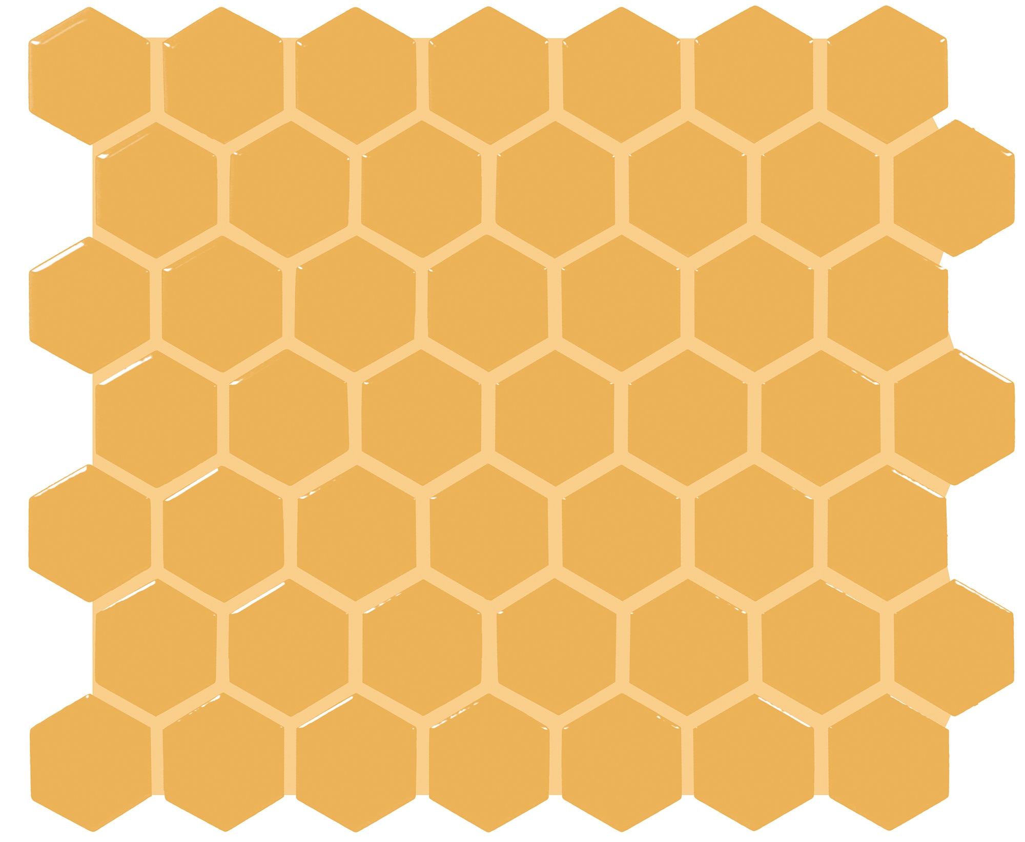 Mustard, Hexagon, 1.5, Glossy