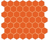 Orange Burst, Hexagon, 1.5, Glossy