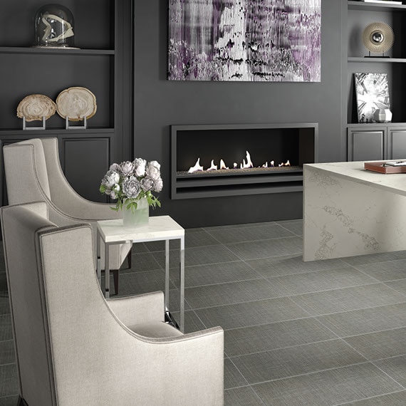 Fabric Art Modern Textile Dark Gray