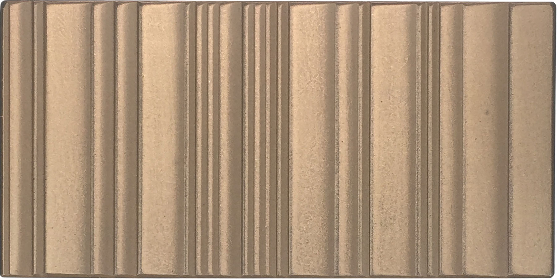 Gold, Rectangle, 3X6, Grooved, Satin