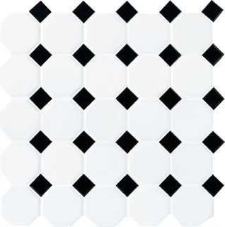 Octagon Dot, White Octagon Tile