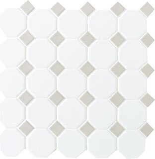 Octagon Dot, White Octagon Tile