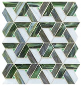 Enchanted Green, Trapezoid, 1X3, Glass