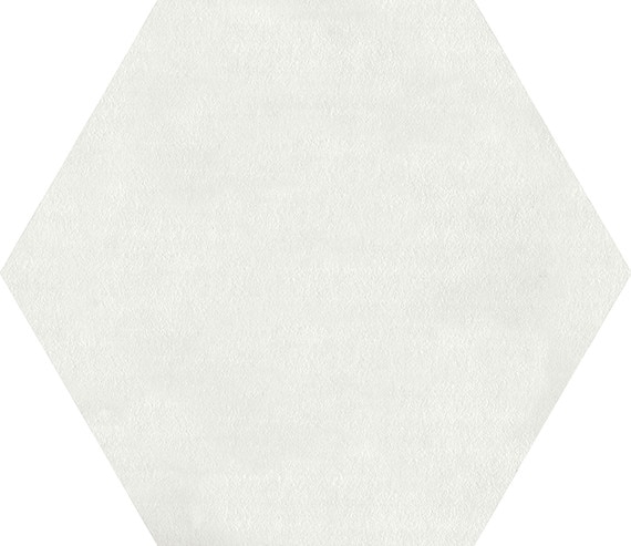 White, Hexagon, 8 1/2X10, Matte