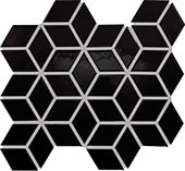 Black, 3D Cube, 2X3, Glossy