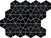 Black, Kaleidoscope, 6X6, Glossy