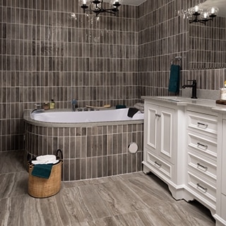 Tub and outlet tile