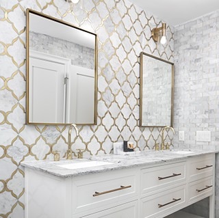 Bathroom vanity outlet with countertop