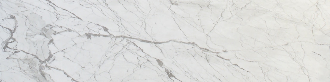 Carrara marble slab - light gray with medium gray, dark gray, tan, and brown veining