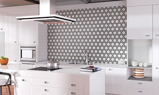 MODERN White Marble Glass Kitchen Backsplash Tile