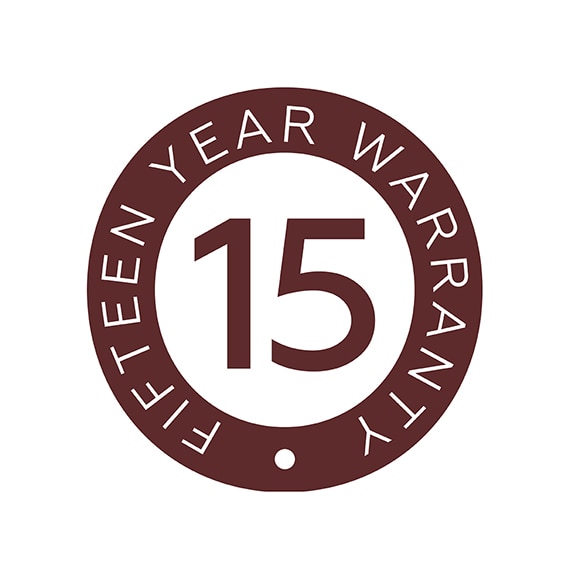 Fifteen year warranty.