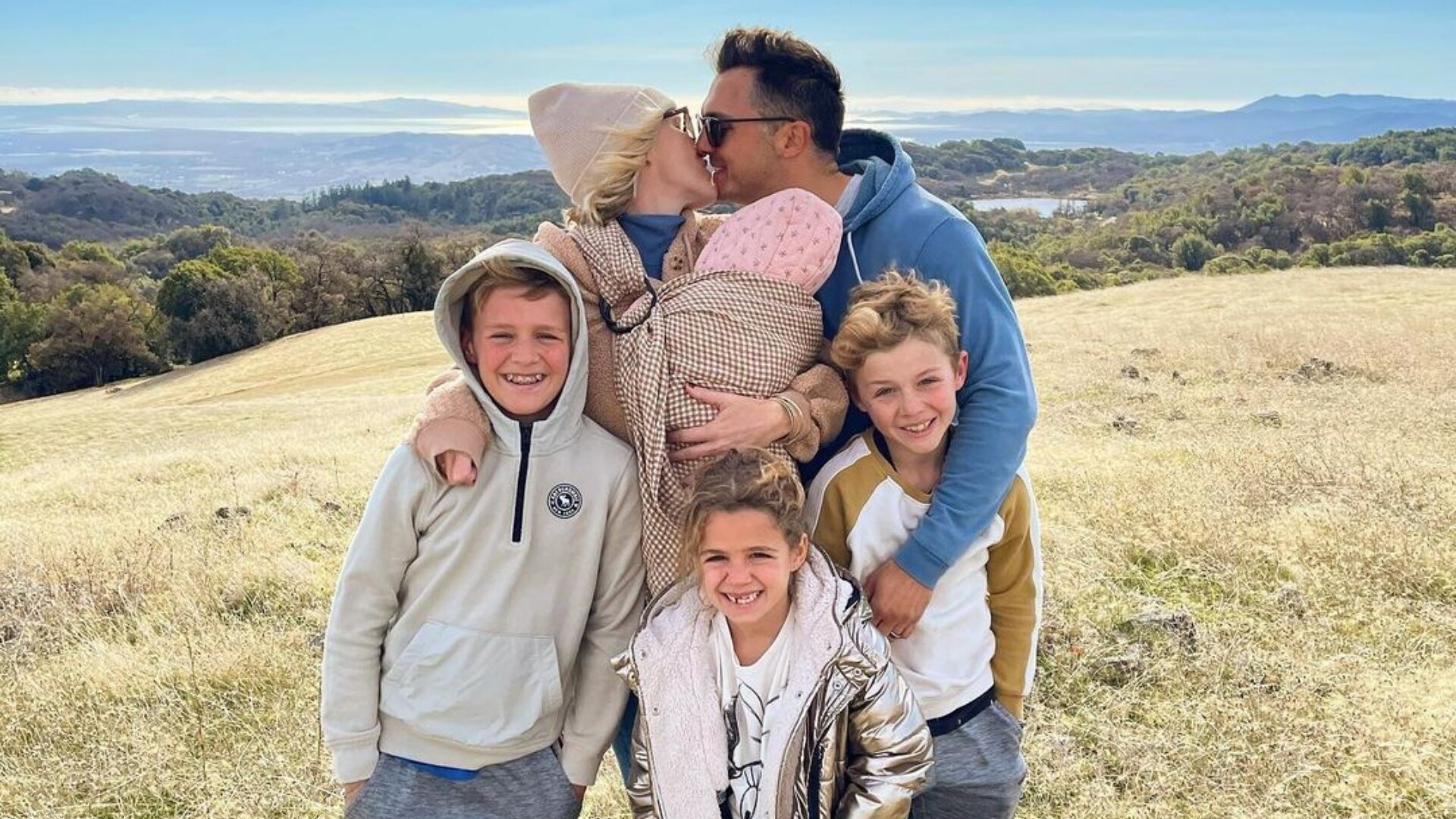 Instagram influencers Ashely and Dino Petrone, of Arrows and Bow, with their children.