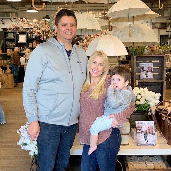 Instagram influencer Brooke Morales with her husband and son.