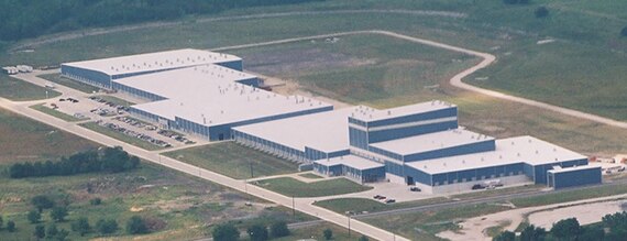 Bird's eye view of the large facilities of Mohawk headquarters.