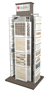 Daltile Mosaic Spotlight display featuring mosaic tile samples