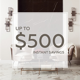 Daltile coupon for up to $500 in instant savings on products at participating Daltile Premier Dealers