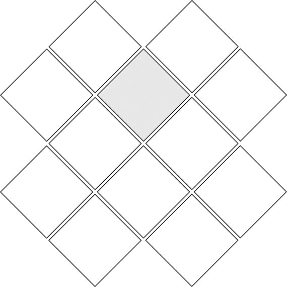 Diamond tile pattern guide