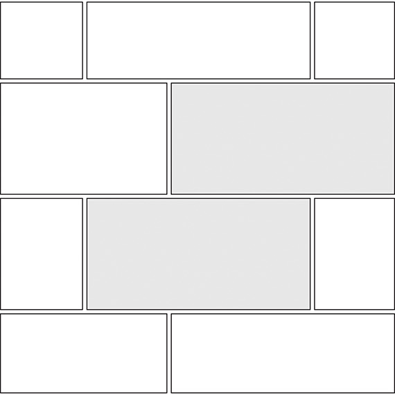 Staggered tile, brick joint tile pattern guide