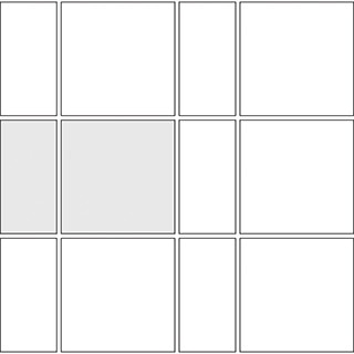 Alternating tile pattern guide for two tile sizes