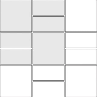 Checkerboard tile pattern guide for two tile sizes