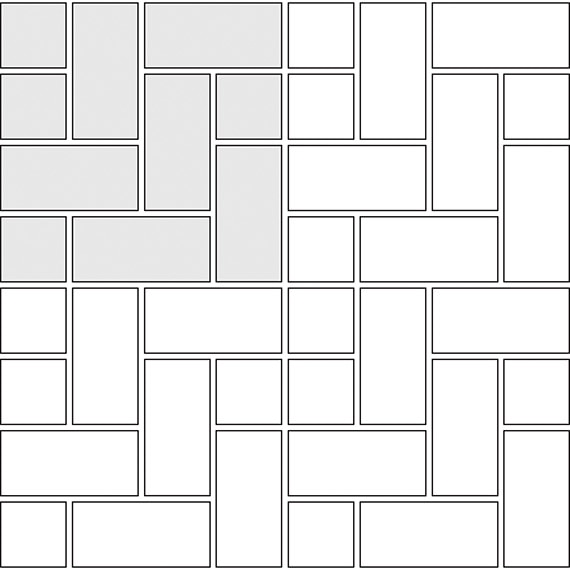 Cobblestone tile pattern guide