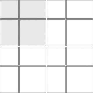 Block trellis tile pattern guide for three tile sizes