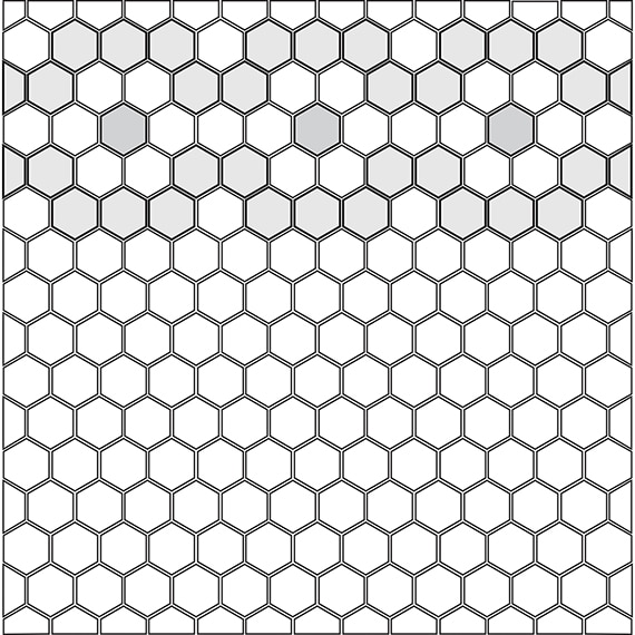 Hexagon tile pattern guide
