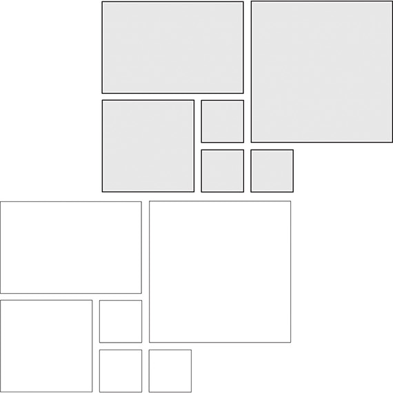 Modified hopscotch tile pattern guide