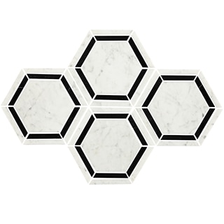 Daltile Mosaic Marble Collection in Black/White M753