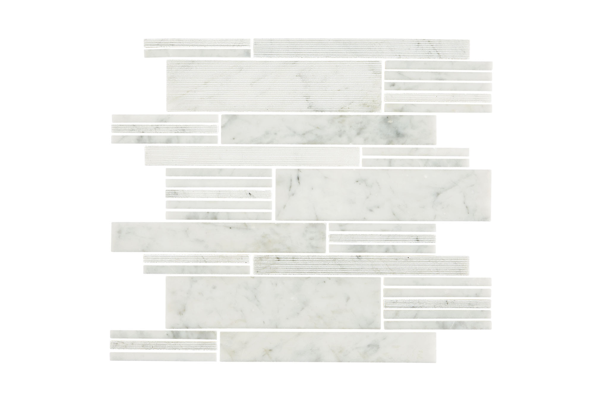 Carrara White, Random Linear, 1, Straigh