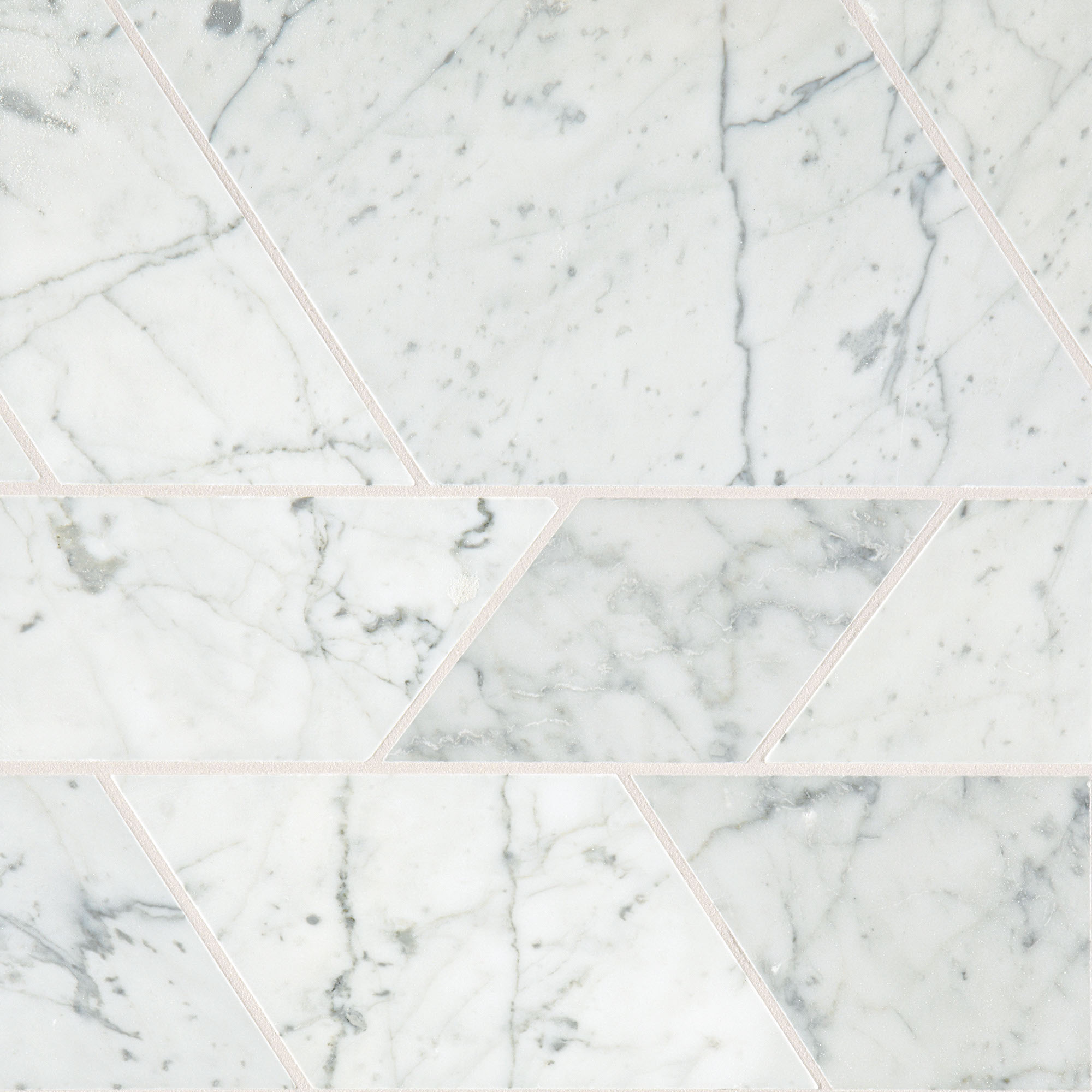 Carrara White, Modern, Straight Edge, Po