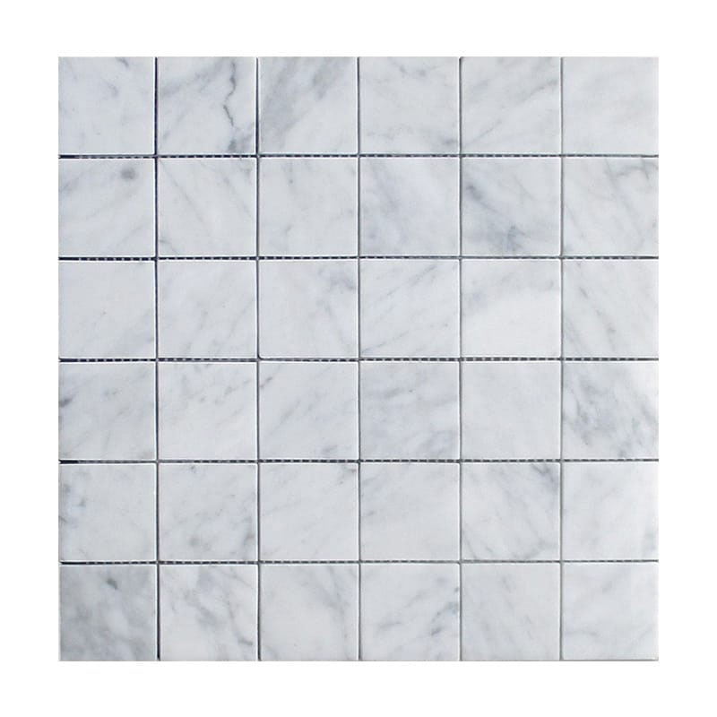 Carrara White, Straight Joint, 2X2, Stra