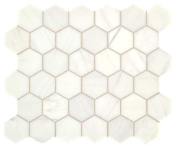 Contempo White, Hexagon, 2, Straight Edg
