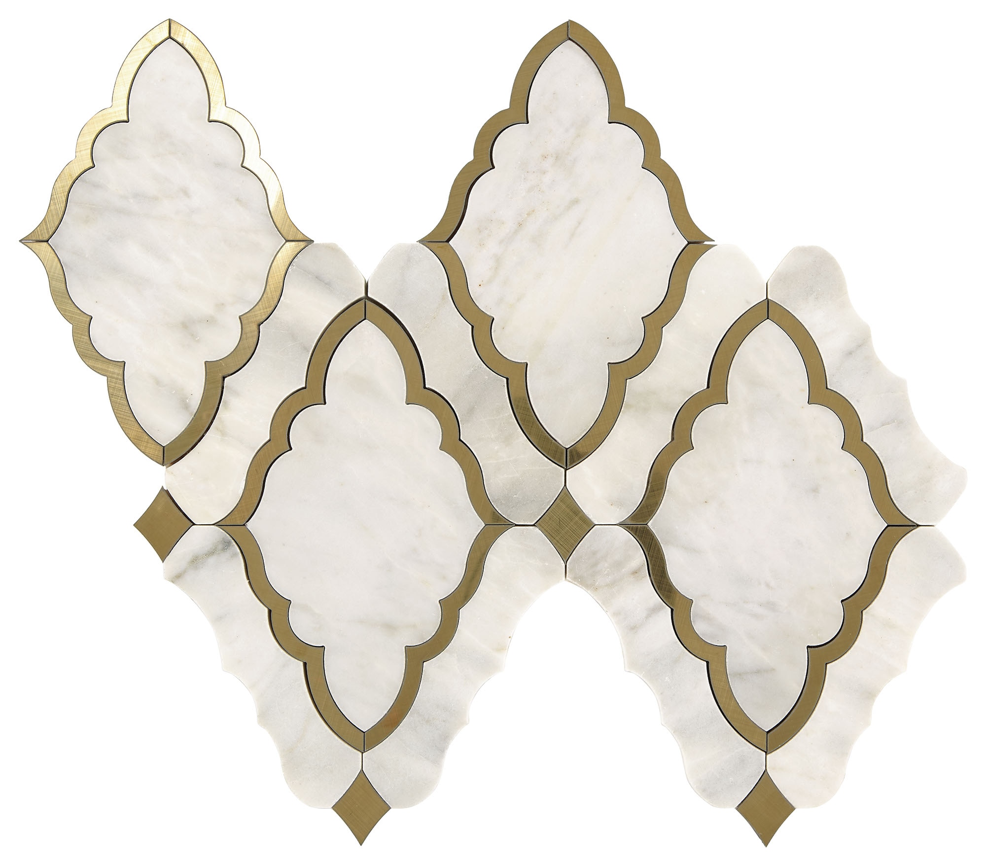 White And Brass, Baroque, Straight Edge,