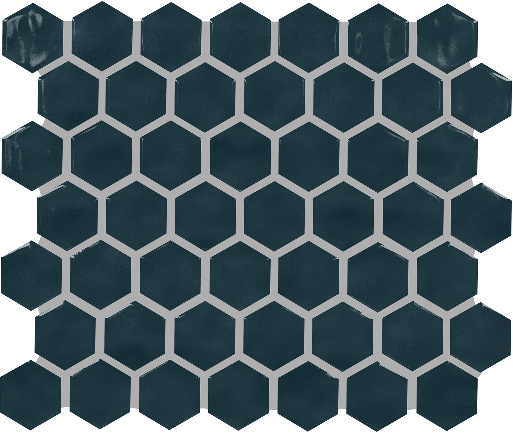 Deep Blue, Hexagon, 1.5, Glossy