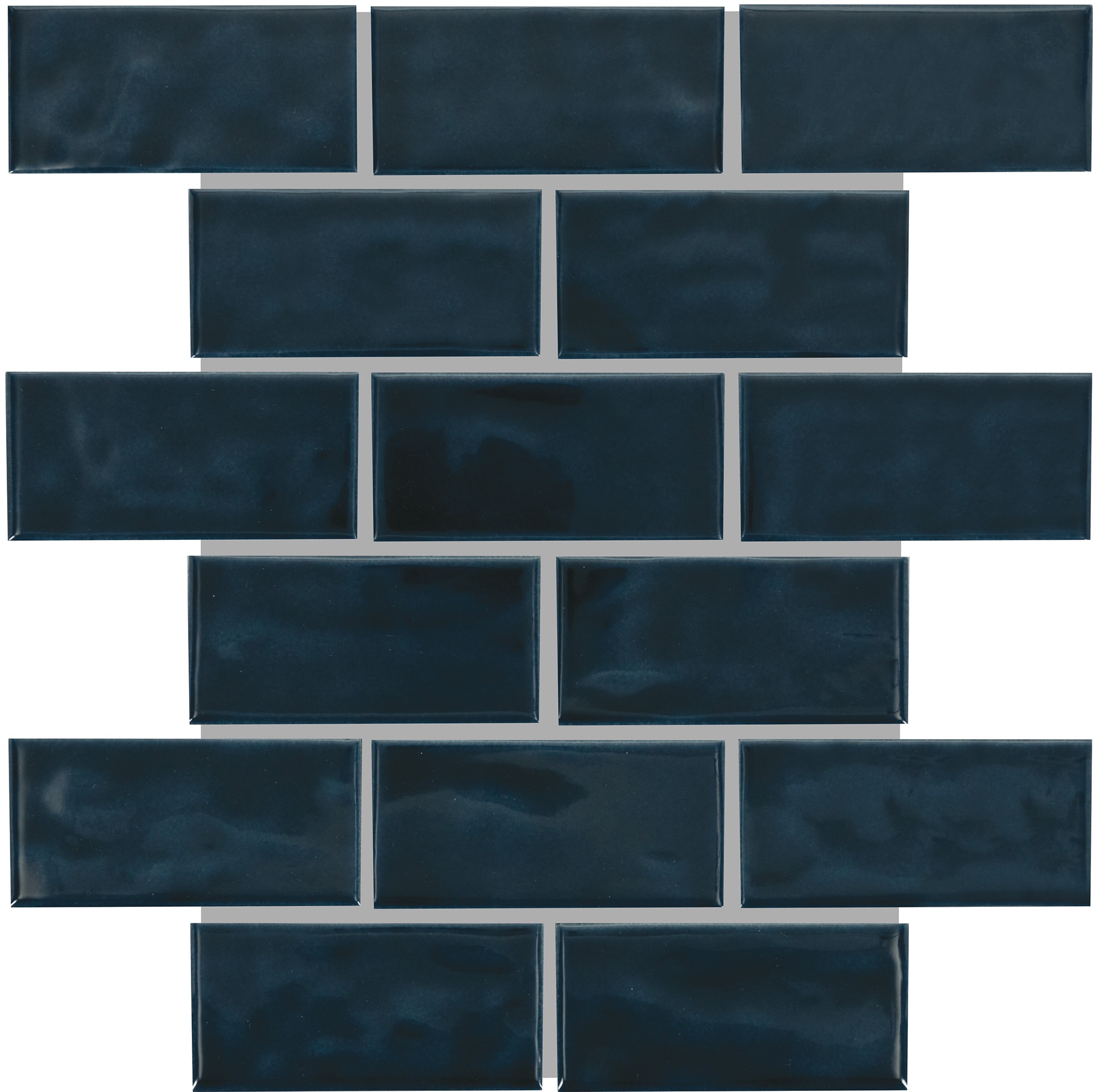 Deep Blue, Brick Joint, 2X4, Glossy