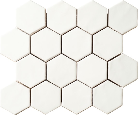 Matte Artic, Hexagon, 3X3, Matte