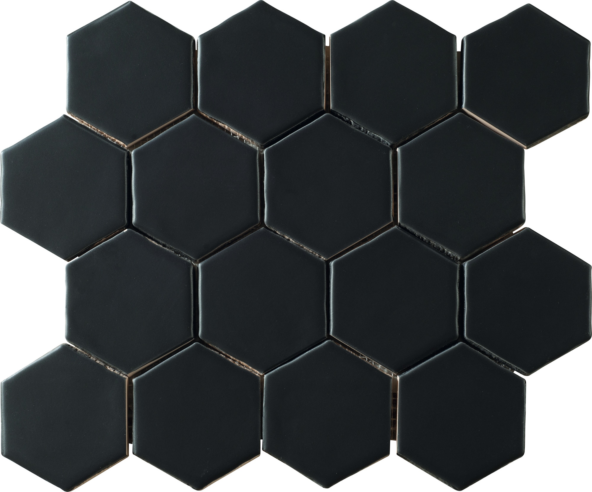 Matte Onyx, Hexagon, 3X3, Matte