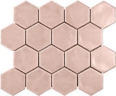 Rose, Hexagon, 3X3, Glossy