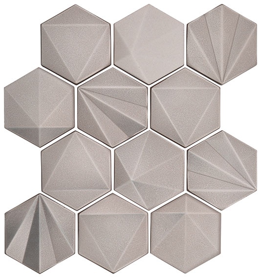 Nickel, Hexagon, 3X3, Satin