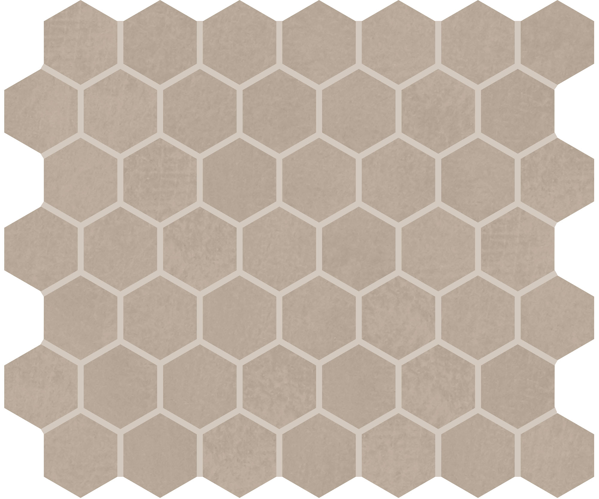 Taupe, Hexagon, 8X9, Matte