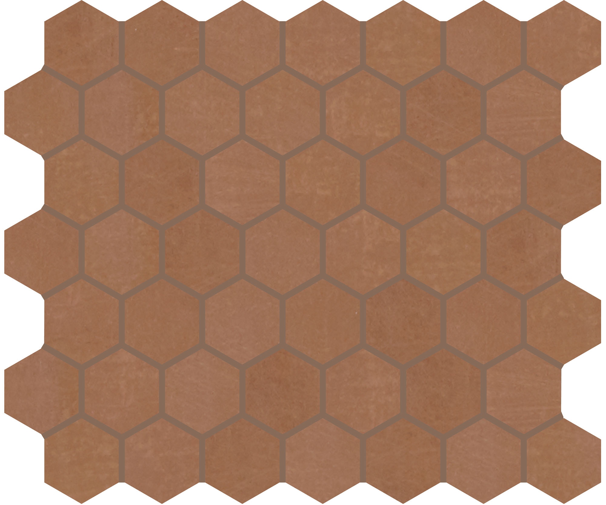 Terra Cotta, Hexagon, 8X9, Matte